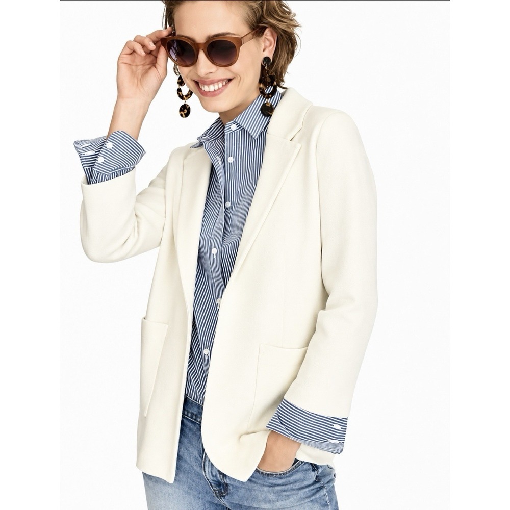 J. Crew 365 Sophie Open Front Sweater Blazer Merino Wool Blend SZ S